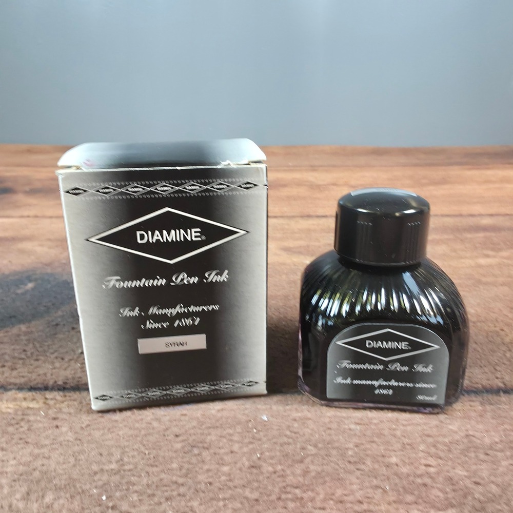Diamine Fountain Pen Ink 80ml Syrah Red Good Condition Made in UK Bottle